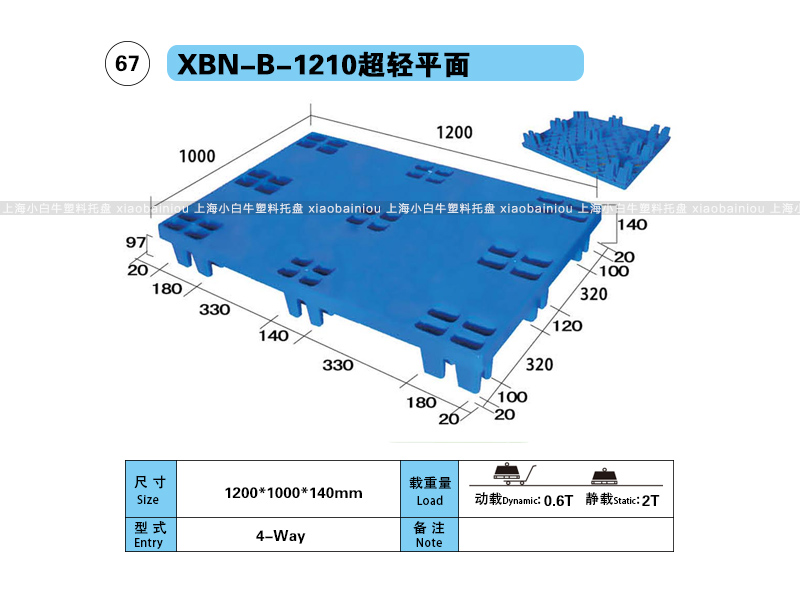 上海小白牛塑料托盘系列-1210超轻平面塑料托盘(1.2*1米轻型九脚平板塑料垫仓板) 上海小白牛塑料托盘系列-1210超轻平面塑料托盘(1.2*1米轻型九脚平板塑料垫仓板)
